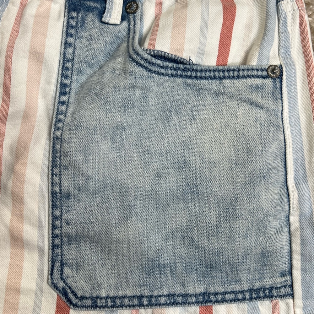 American Eagle Outfitters Multicolor Striped Jean Shorts - Picture 4 of 7